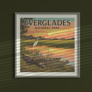 Vintage Everglades National Park Poster