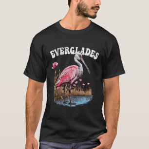 Vintage Everglades National Park Roseate Spoonbill T-Shirt