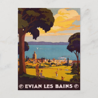 Vintage Évian-les-Bains, Rhône-Alpes, France - Postcard
