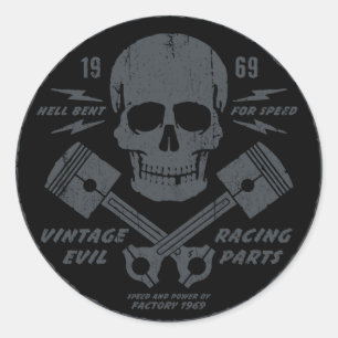Vintage Evil 012A Classic Round Sticker