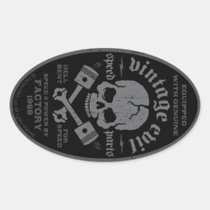 Vintage Evil 014A Oval Sticker