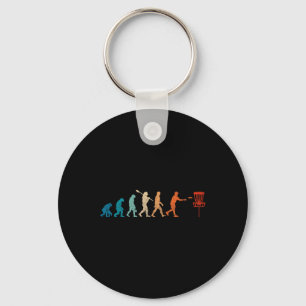 Vintage Evolution Disc Golf Funny Lucky Golfing Go Key Ring