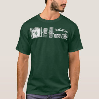 Vintage Evolution of the Camera Photography  T-Shirt