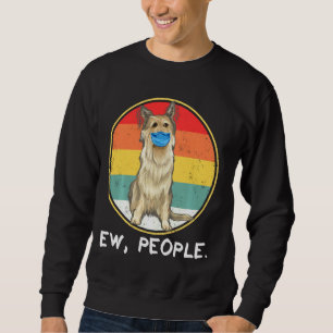 Vintage Ew People Berger Picard Dog Wearing Face M Sweatshirt