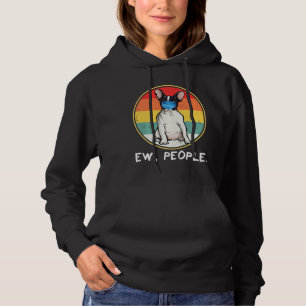 Vintage Ew People French Bulldog Dog Wearing Face  Hoodie