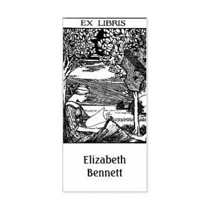 Vintage Ex Libris  Bookplate Rubber Stamp