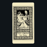 Vintage Ex Libris Girl, Pen, Books & Owl Template<br><div class="desc">This graphic was derived from a vintage Ex Libris bookplate and features a woman with a feather pen surrounded by books and an owl. You can easily personalise the text and customise the background colour with this template.</div>