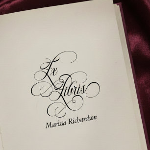 Vintage Ex Libris Personalized Rubber Stamp