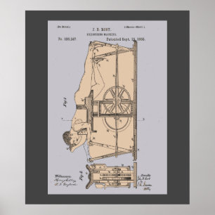 Vintage Exercise Machine Patent Poster
