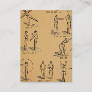 Vintage Exercise Workout Gym Personal Trainer Business Card