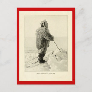 Vintage explorers, Roald Amundson in Polar gear Postcard