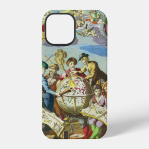 Vintage Explorers with Antique Globe Map, 1542 iPhone 12 Case
