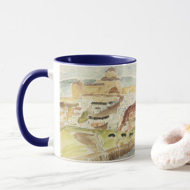 Vintage Expressionism, Almeria by Walter Gramatte Mug (With Donut)