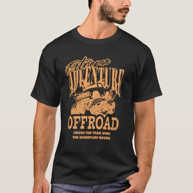 Vintage "Extreme Adventure Offroad" Monster Truck  T-Shirt (Front)