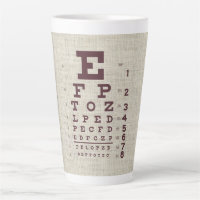 Vintage Eye Chart on Burlap 