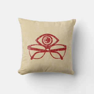 Vintage Eye & Eyeglasses Cushion