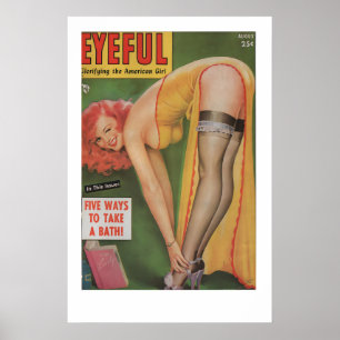 Vintage Eyeful Magazine Cover Art Print 1970s-80s