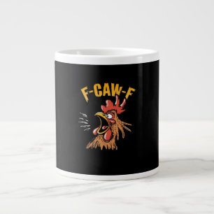 Vintage F-Caw-F Chicken F-Caw-F Funny Chicken Roos Large Coffee Mug