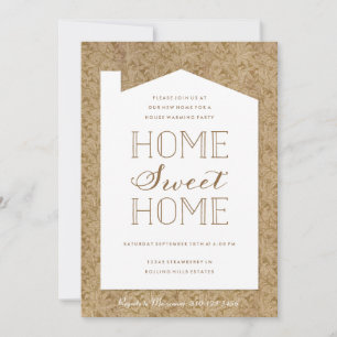 Vintage Fabric House Warming Party Invitation