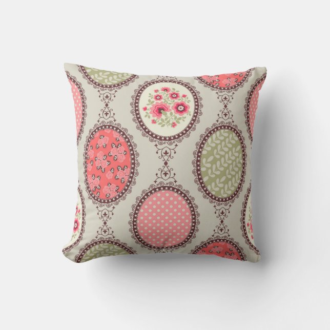 Vintage Fabric: Patchwork Seamless Design. Cushion (Front)