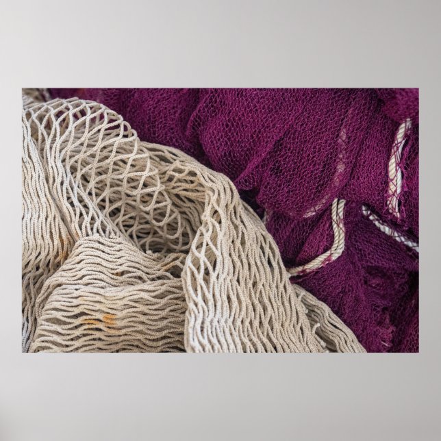 Vintage Fabric Texture Abstract Poster (Front)