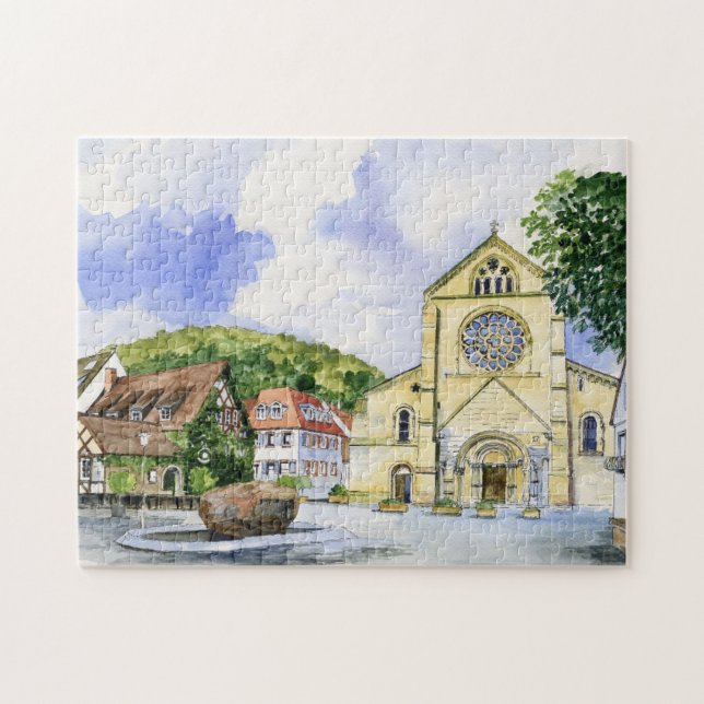 Vintage Fabulous Colourful Romance Castle House Jigsaw Puzzle (Horizontal)