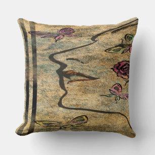 Vintage Face Decor Pillow