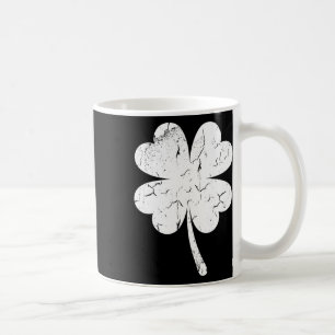 Vintage Faded Retro Four Leaf Clover St Patricks D Coffee Mug