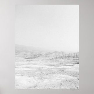 Vintage Faded Striped Mountain Painted Hills Left Poster