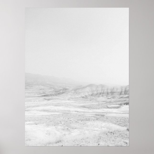 Vintage Faded Striped Mountain Painted Hills Left Poster (Front)