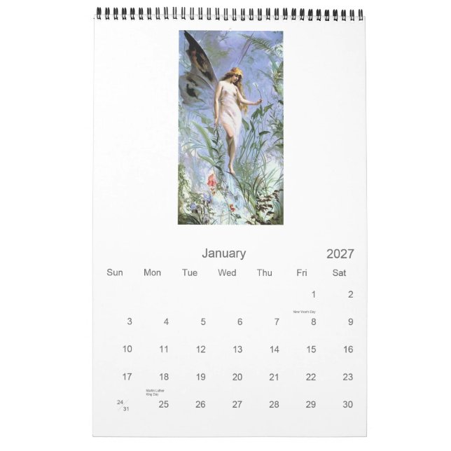 Vintage Faeries Calendar (Jan 2027)