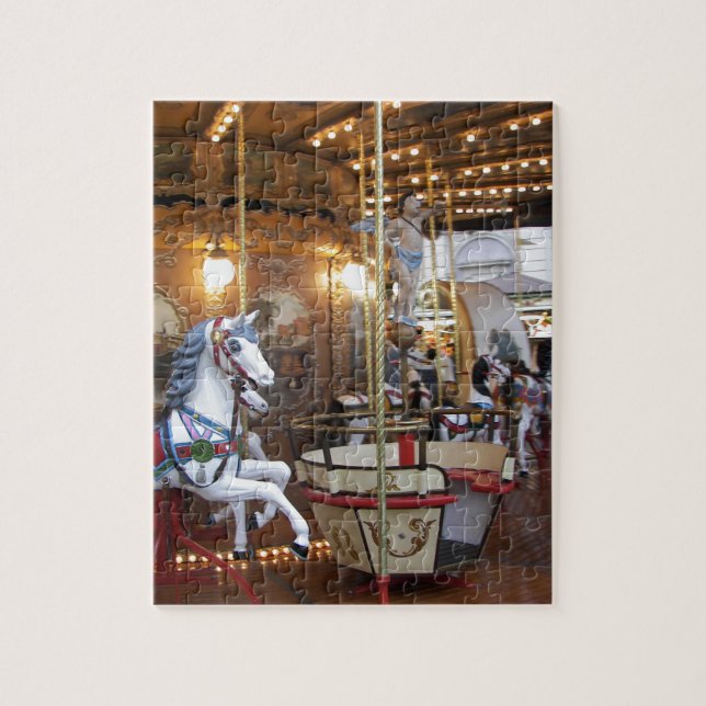 Vintage Fairground Carousel Jigsaw Puzzle (Vertical)