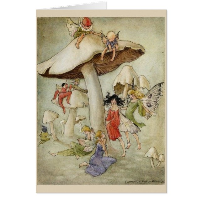 Vintage - Fairies and Toadstools, (Front)