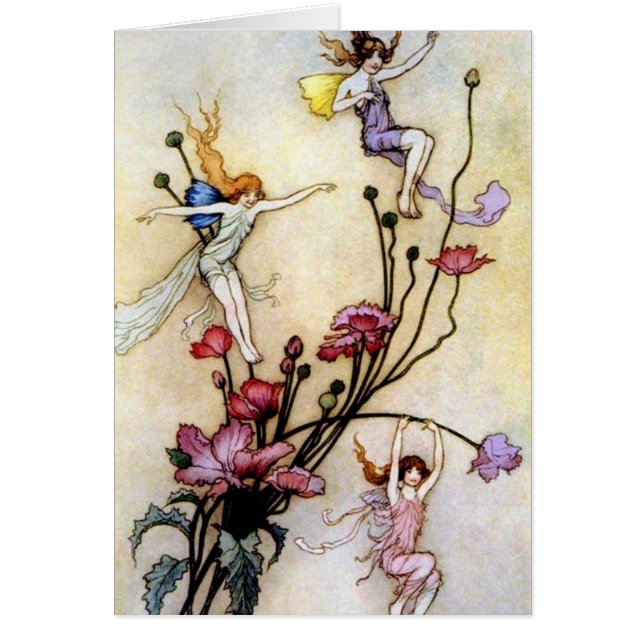 Vintage - Fairies in the Flowers, (Front)