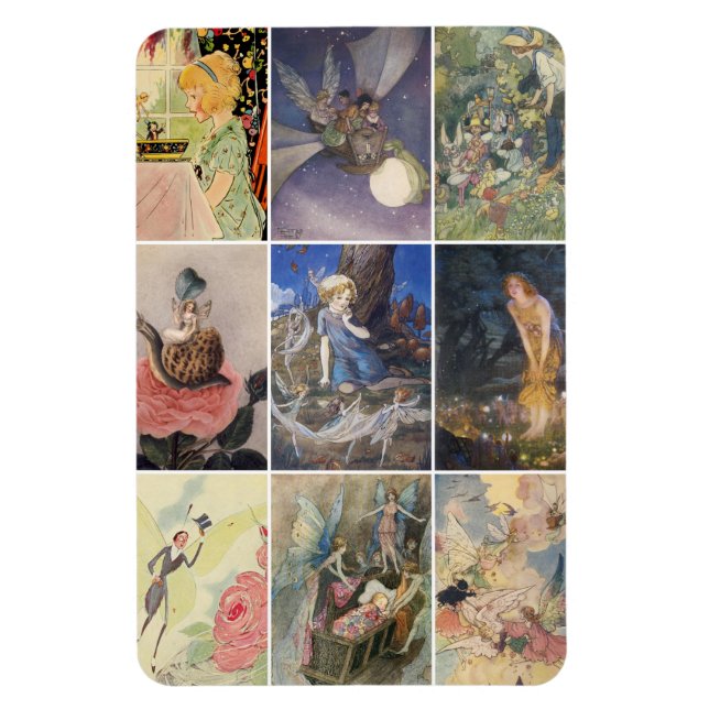 Vintage Fairy Art Illustrations Magnet (Vertical)