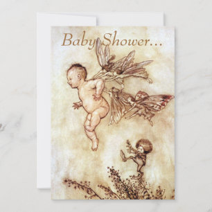 Vintage Fairy Baby Shower Invitation   Rackham