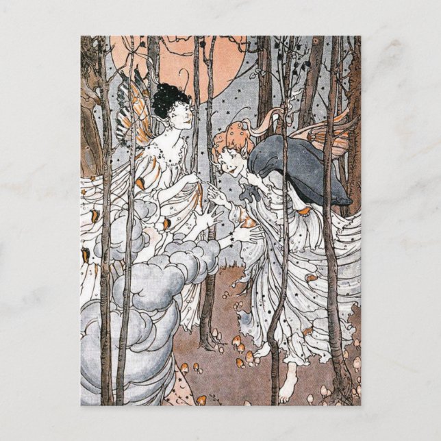 Vintage Fairy Forest Postcard (Front)