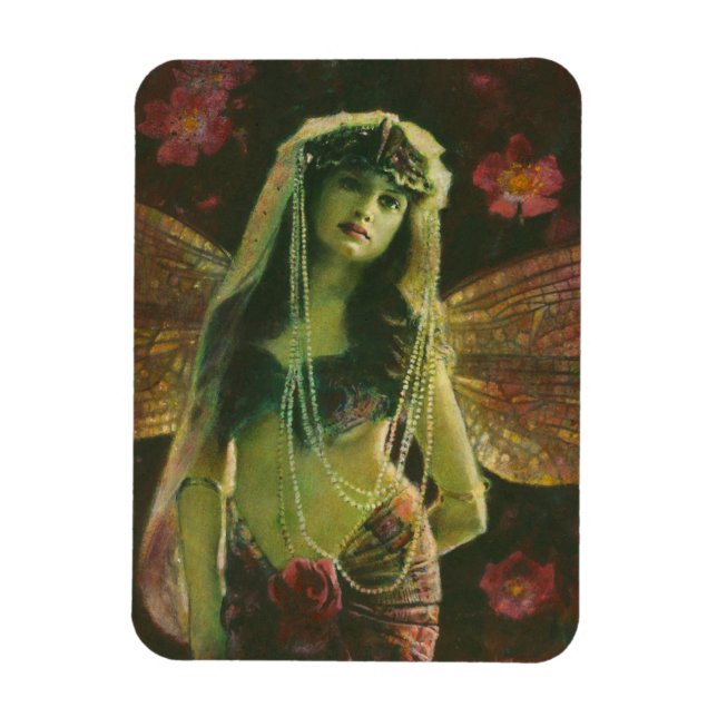 Vintage Fairy Nymph Flexible Magnet (Vertical)
