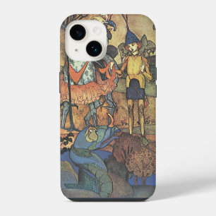 Vintage Fairy Tale, A Brave Knight and Dragon iPhone Case