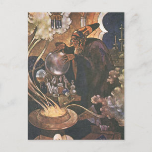 Vintage Fairy Tale, Aladdin and the Magic Lamp Postcard