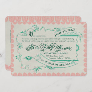 Vintage Fairy Tale Baby Shower Invitation