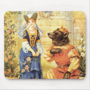 Vintage Fairy Tale, Beauty and the Beast Mouse Pad