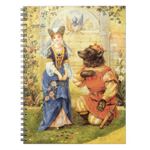 Vintage Fairy Tale, Beauty and the Beast Notebook