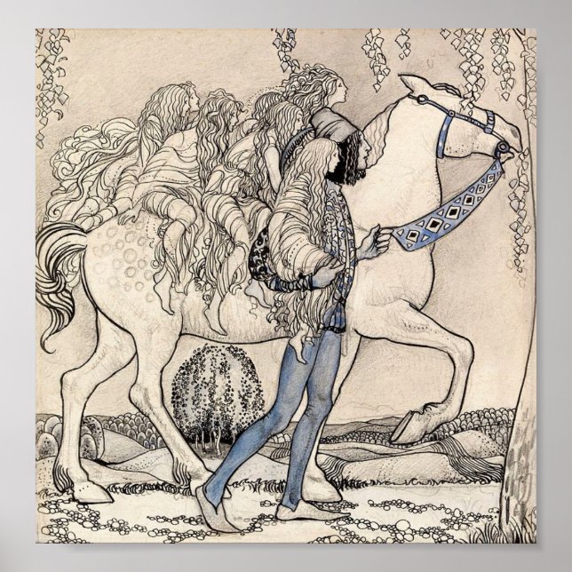 Vintage Fairy tale Book Illustration Poster (Front)