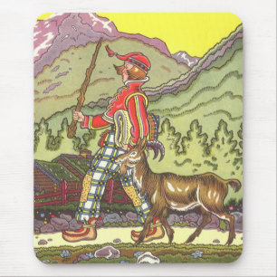 Vintage Fairy Tale, Boy and the North Wind, Hauman Mouse Pad