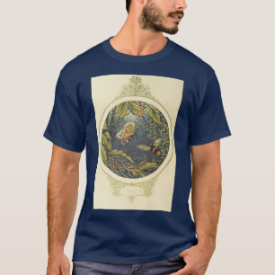 Vintage Fairy Tale Butterfly and Bumble Bee Spider T-Shirt