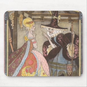 Vintage Fairy Tale, Cinderella and Fairy Godmother Mouse Pad