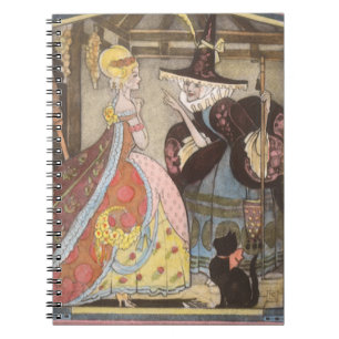 Vintage Fairy Tale, Cinderella and Fairy Godmother Notebook