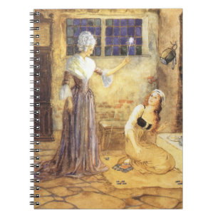 Vintage Fairy Tale, Cinderella and Fairy Godmother Notebook
