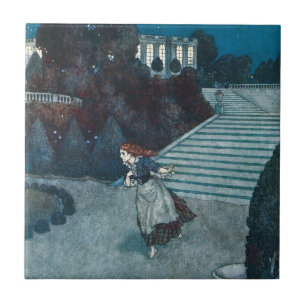 Vintage Fairy Tale, Cinderella by Edmund Dulac Ceramic Tile
